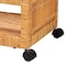 Bali & Pari Genet Modern Bohemian Natural Brown Rattan and Teak Wood 2-Tier Kitchen Cart 241-13430-ZORO - alternate 8